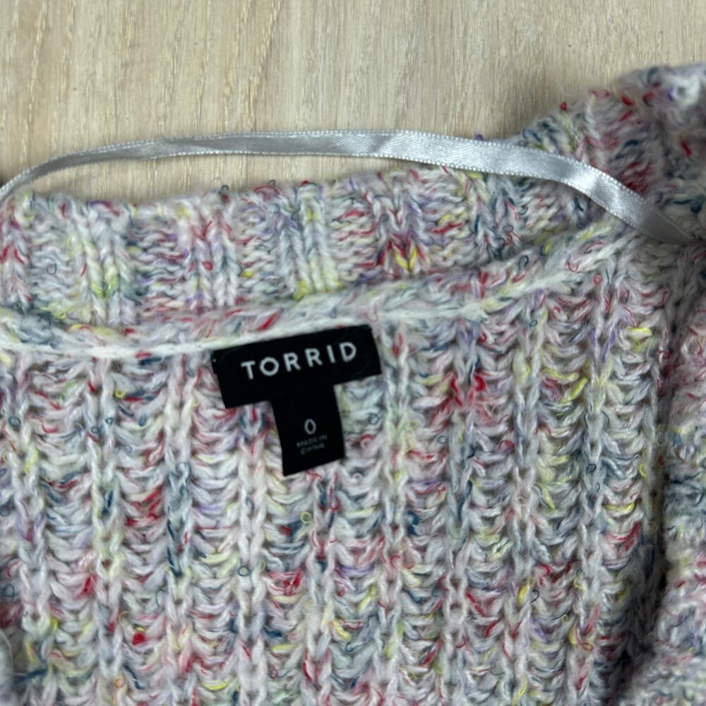 Torrid Multicolored Button Front Long Sleeve Chun… - image 8